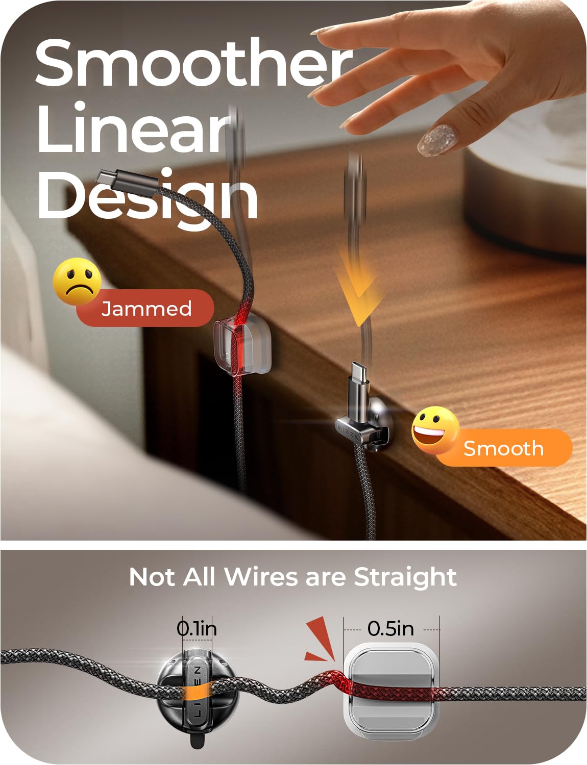 10 Pack Magnetic Cable Clips [2025 Minimum Size] LISEN Halloween Decor Christmas Decorations Indoor, Magnetic Cord Holder for Nightstand Desk, Cable Management for Home Office Organizer Dorm Wall Car - Image 3