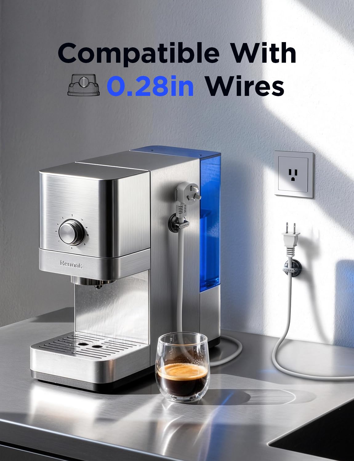 6-Pack Rotatable Cord Holder for Nightstand, LISEN 360°Rotating Magnetic Clips, No-Residue Strong Adhesive Cord Organizer for Desk, Phone Cord Holder for Home, Car, Office Desk Accessories - Image 5