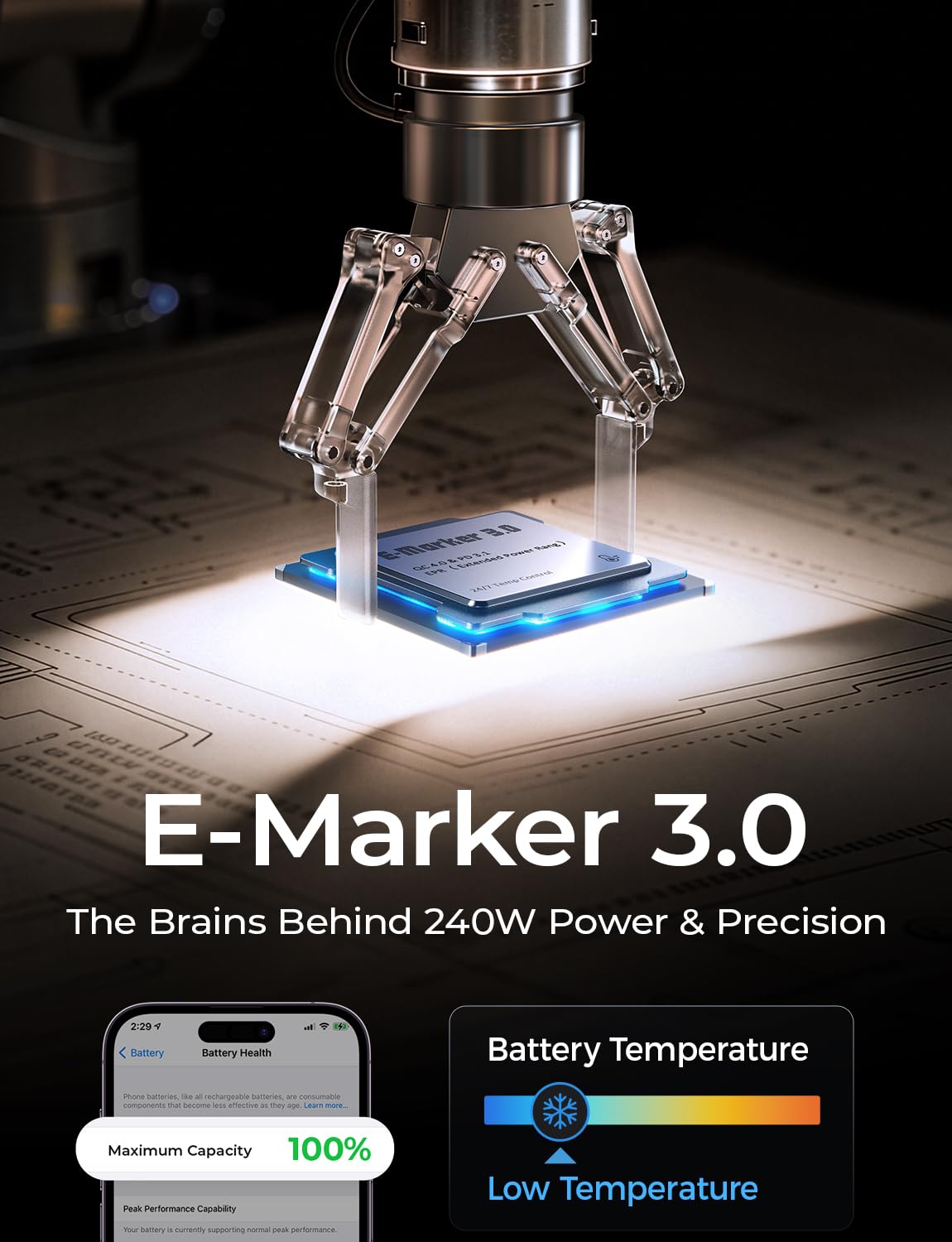 LISEN 240W Short USB C Cable, USB C to USB C Cable for iPhone 17 16 15 Pro Max iPad MacBook Pro Samsung S25 PS/2 Cable, 1.6FT/2 Pack/Black - Image 5