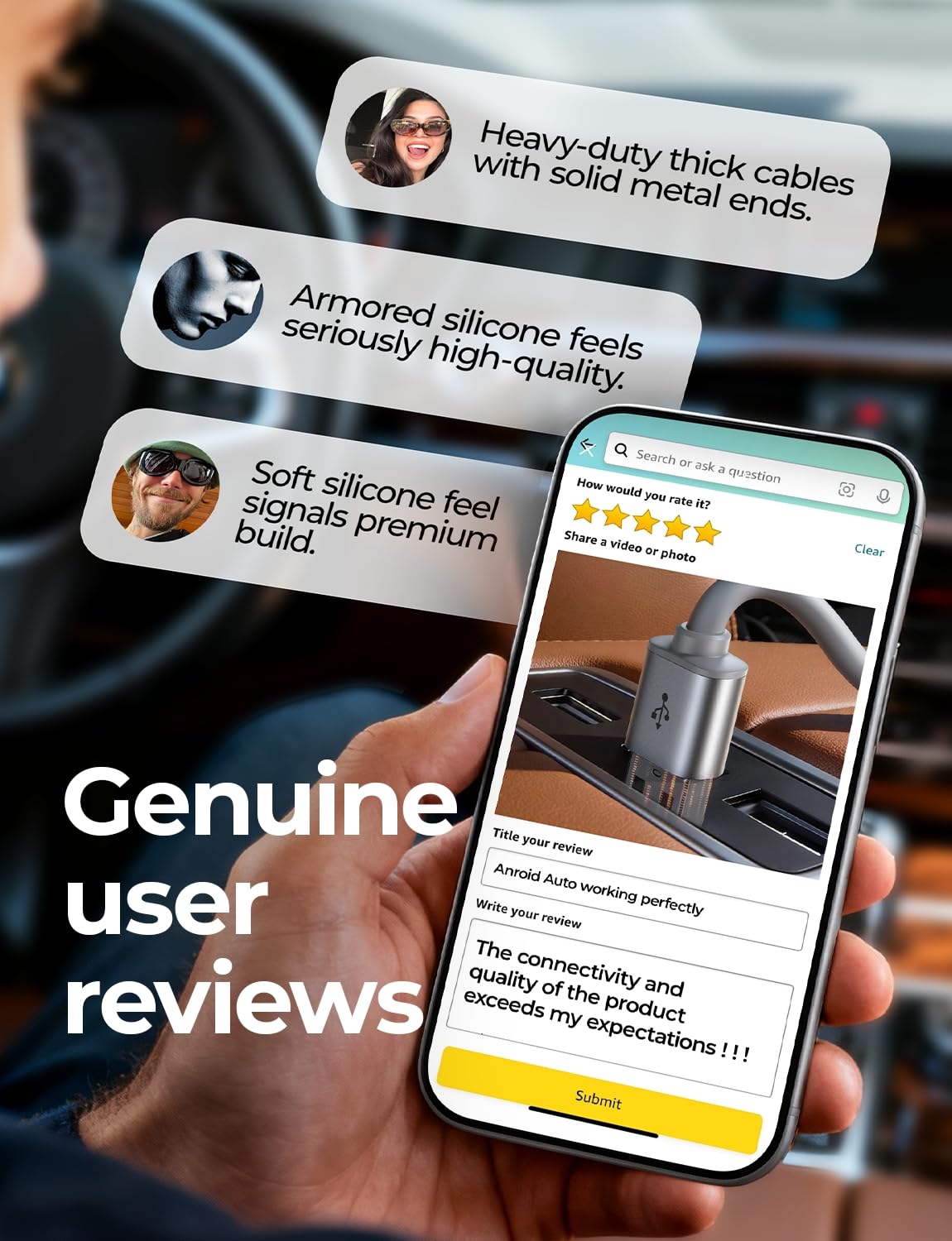 LISEN Coiled USB C Cable, Durable Short USB A to USB C Cable 2 Pack for Android Auto & CarPlay Cable, Short Type C Retractable Car Charger Cord for iPhone 17/16/15 Samsung Galaxy S25/S24 A15, Gray 4FT - Image 5