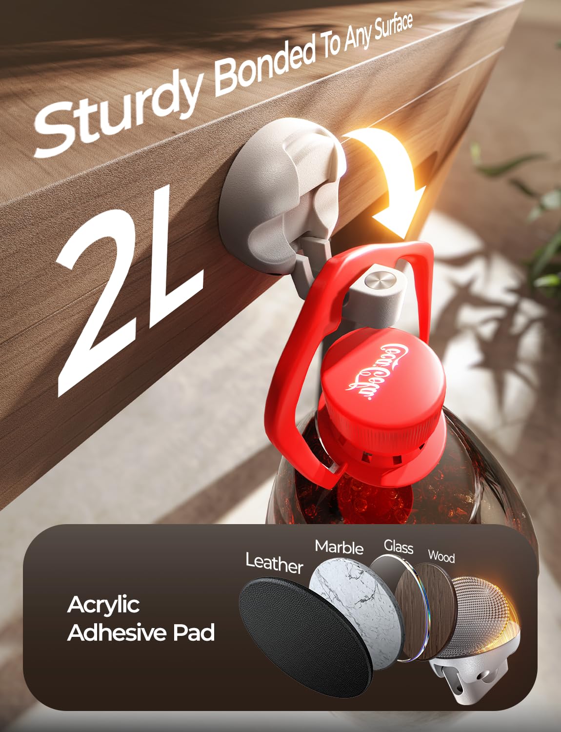 LISEN Cord Holder 8 Pack Magnetic Cable Clips Organizer, for Nightstand [Smooth Adjustable] Adhesive Organizer for Cords Under Desk for Home Office Desk Car Wall Desktop Nightstand-White - Image 5