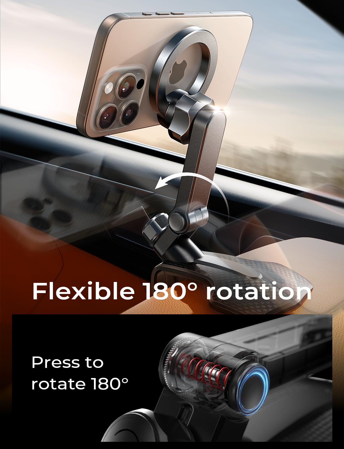 LISEN for MagSafe Car Mount Magnetic Phone Holder for Your Car Magnet Air Vent Cell Phone Holder Mount Car Accessories Gift for Men Women fit iPhone 17-12 Dashboard Mount Kits - Image 4