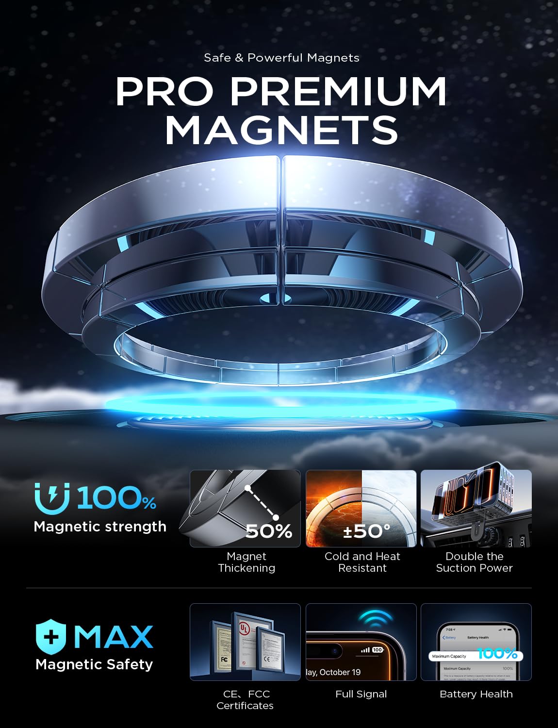 LISEN for MagSafe Car Mount Magnetic Phone Holder for Your Car Magnet Air Vent Cell Phone Holder Mount Car Accessories Gift for Men Women fit iPhone 17-12 Dashboard Mount Kits - Image 6