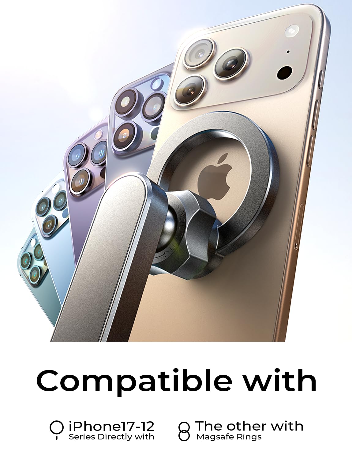 LISEN for MagSafe Car Mount Magnetic Phone Holder for Your Car Magnet Air Vent Cell Phone Holder Mount Car Accessories Gift for Men Women fit iPhone 17-12 Dashboard Mount Kits - Image 8