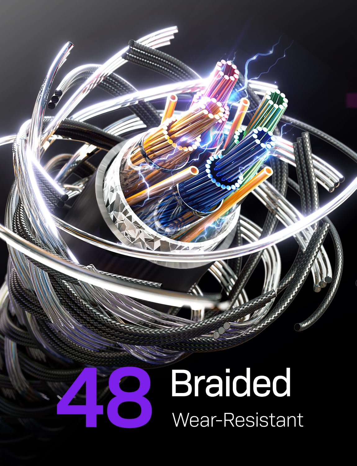 LISEN Starlink Mini Cable 100W 18AWG Starlink Mini USB C Power Cable Nylon Braided Star Link Mini Power Supply, E-Marker Chip Protection, Waterproof, Works with 100W PD Power Sources,10FT - Image 3