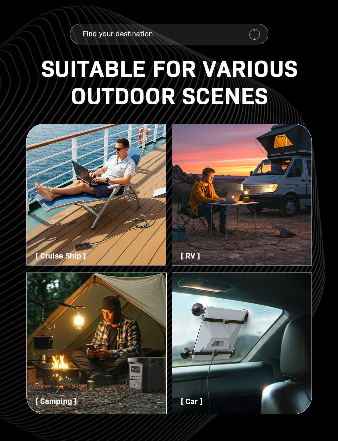 LISEN Starlink Mini Cable 100W 18AWG Starlink Mini USB C Power Cable Nylon Braided Star Link Mini Power Supply, E-Marker Chip Protection, Waterproof, Works with 100W PD Power Sources,10FT - Image 9